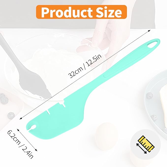 Silicone Spatula for Mixer Beater Scraper, Non-Stick Spatula for Baking, Scraping, Mixing, Cooking, Heat-Resistant Spatulas for Kitchen Aid Mixer Accessories, Multipurpose Kitchen Tools, Mint Green