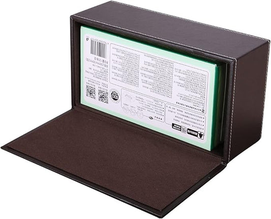 High-end Fashion Pu Leather Tissue Box Holder Business Black,Rectangular Tissue Box Cover,Napkin Holder Drawer Paper Dispenser,Home Office car Tissue Holder with Magnetic Bottom (Brown)