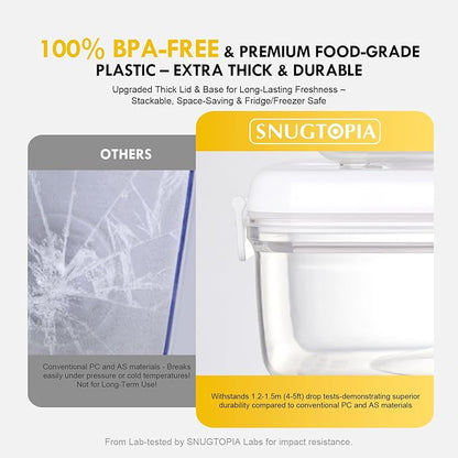 Vacuum Seal Food Storage Containers, Leakproof, Freshness, BPA-Free Kitchen Organizers, Ideal for Fruits, Veggies, Meats, Leftovers, Dishwasher Safe (0.6Lx2+1.5Lx2+1Lx2+2Lx2)