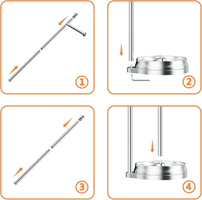 KASUNTO Toilet Paper Holder for Bathroom, Heavy Weighted Metal Free Standing Toilet Paper Holder Stand with Crystal Ball, Toilet Paper Roll Stand for Bathroom Accessories