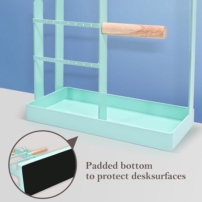 ProCase Cute Jewelry Stand, Aesthetic Jewelry Organizer for Dresser Vanity, Jewelry Holder Display for Necklaces Earrings, Gifts for Teen Girls Women, Bedroom Dorm Decor -Medium, Aqua