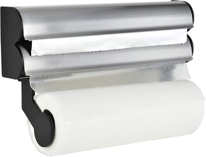 3 in 1 Stainless Steel Wall Mount Kitchen Wrap, Foil and Paper Towel Dispenser