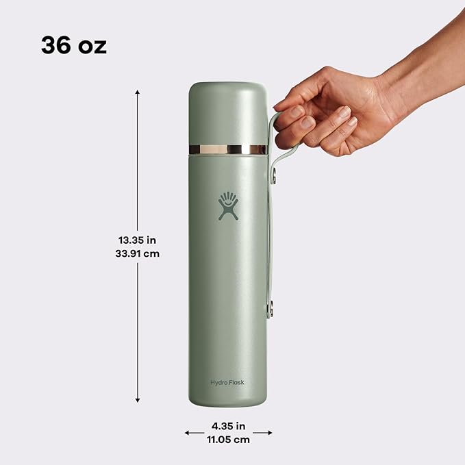 Hydro Flask Hot Flask & Cup – Insulated Stainless Steel, Hot Drink Travel Container for Coffee & Tea 36 Oz Trillium Pink