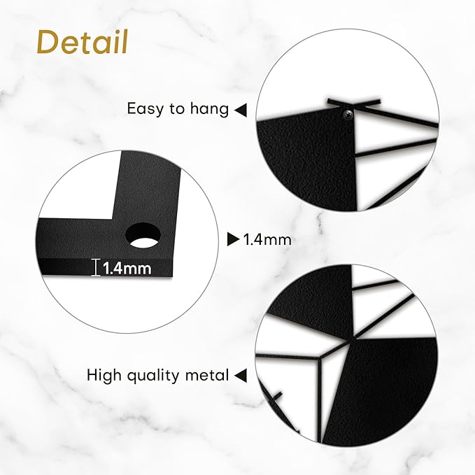 SIGNLEADER Metal Wall Art Decor Stubborn Donkey Modern Abstract Wall Sculpture Hangings Home Decoration for Living Room, Bedroom, Bathroom, Kitchen, Outdoor - 18" Black