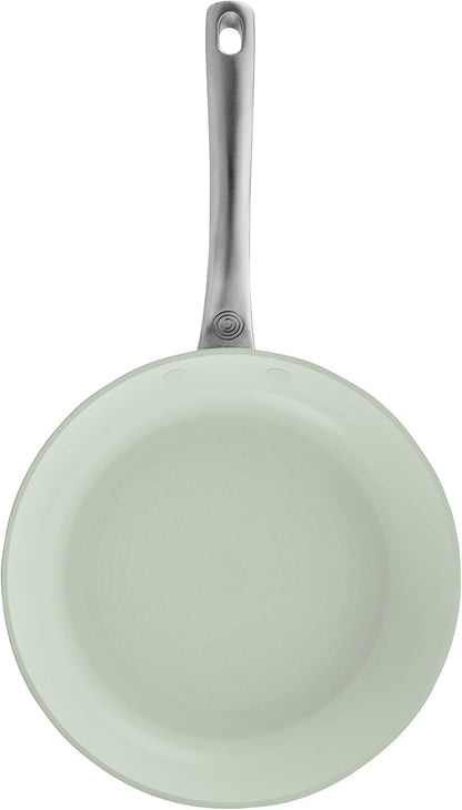 Circulon Halo with LaserDefense Ceramic Nonstick Cookware Set, 11-Piece Pots and Pans Set, Sage