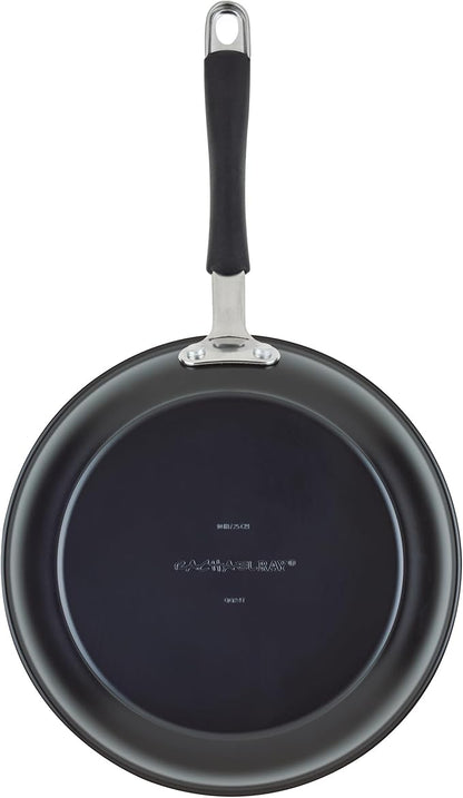 Rachael Ray Cucina Ceramic Cookware Set - 13 Pieces - Ceramic Pots and Pans Set w/Nonstick Frying Pans, Saute Pan, Saucepans, Stockpot, Lids, Pan Protectors - Peppercorn