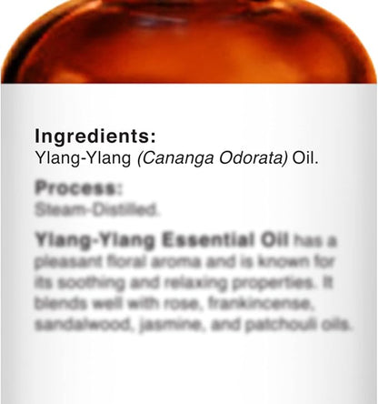 Majestic Pure Essential Oil with Glass Dropper - 100% Pure and Natural - Essential Oils for Diffuser, Aromatherapy, Soap and Candle Making, Ylang Ylang Essential Oil, Ylang Ylang Oil, 1 Fl Oz