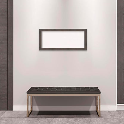 Amanti Art White Cork Board for Wall, 15x33 Vision Board with Brown Wood Frame, Medium Corkboard Office Decor for Home Organization, Rustic Farmhouse Corkboard Pinboard to display items for home