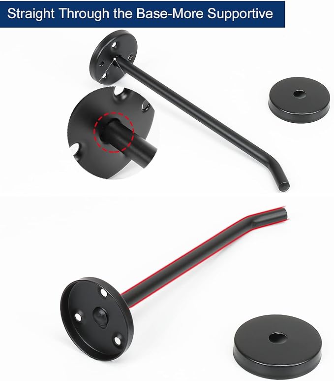 NearMoon Coat Hooks, Wall Mount Hooks for Hanging Hat Hurse Robe, 304 Stainless Steel Heavy Duty Towel Hangers for Bathroom Livingroom Hotel Kitchen Garage, 6 Pack (8 Inch, Matte Black)