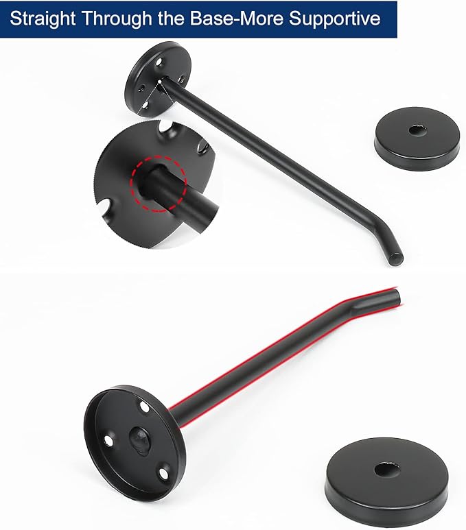 NearMoon Coat Hooks, Wall Mount Hooks for Hanging Hat Hurse Robe, 304 Stainless Steel Heavy Duty Towel Hangers for Bathroom Livingroom Hotel Kitchen Garage, 6 Pack (6 Inch, Matte Black)