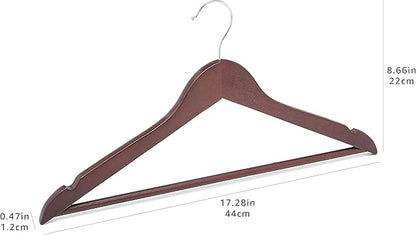 Amazon Basics Durable Wooden Suit Clothes Hangers - Cherry, 80-Pack