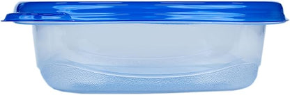 Glad GladWare Entree Food Storage Containers with Lids, Medium Square BPA Free Plastic for Meal Prep and Lunches, Lock Tight Seal, Microwave and Dishwasher Safe, 25 Oz, 5 Count