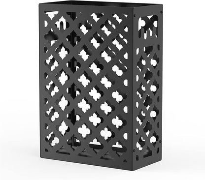 Mango Steam Trellis Umbrella Holder Stand for Home or Office Entryways (Black, Trellis)