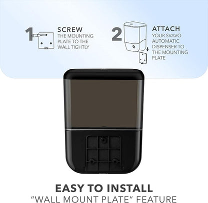SVAVO Automatic Soap Dispenser Touchless, Hand Sanitizer Dispenser Wall Mount, Electric Sensor Battery Operated for Offices Home Kitchen Bathroom Hotel Restaurant Commercial, 34oz/1000ml Black