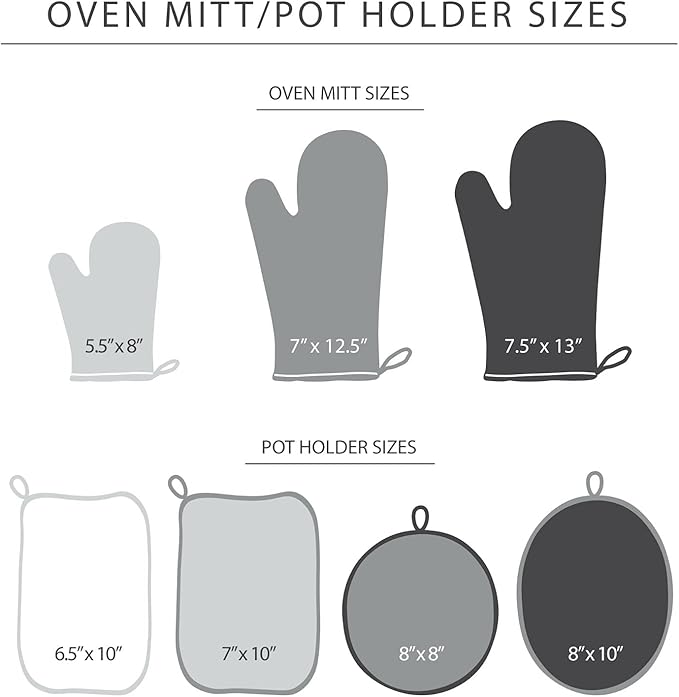 KITCHENAID Ribbed Soft Silicone Oven Mitt 2-Pack Set, 7.5"x13", Pistachio