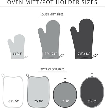 KITCHENAID Ribbed Soft Silicone Oven Mitt 2-Pack Set, 7.5"x13", Pistachio