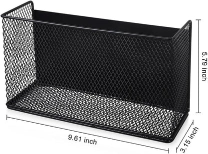 Picowe Magnetic Shelf for Fridge, Aluminum Foil & Plastic Wrap Holder Organizer for Refrigerator, Magnetic Laundry Organizer for Washer /Dryer, Fridge & Small Spaces (Black)