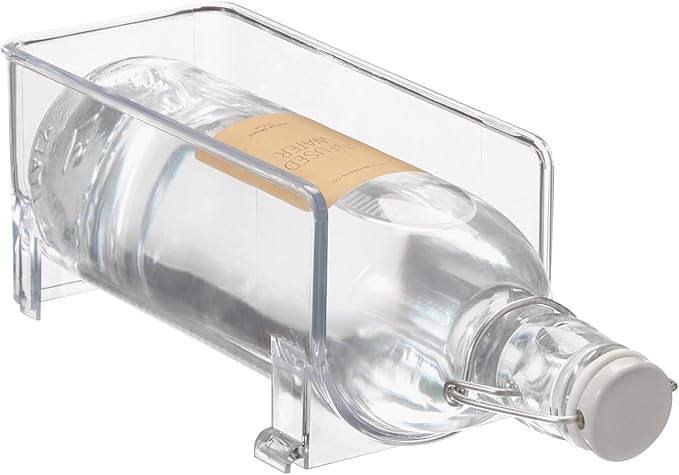 iDesign Stackable Bottle Holder for Water or Wine Bottles– Clear