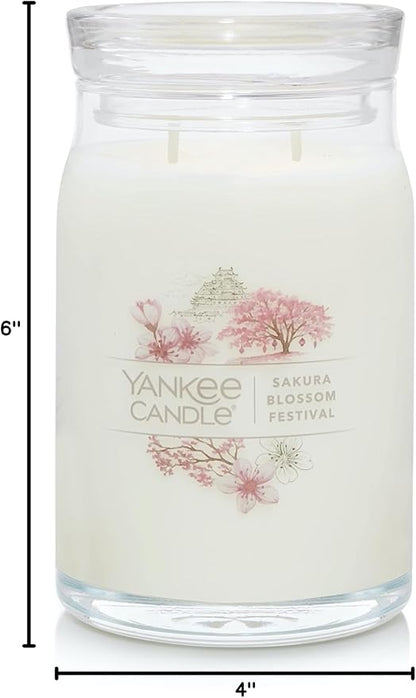 Yankee Candle Sakura Blossom Festival Scented Signature 20oz Large Jar 2-Wick Candle Over 60 Hours of Burn Time