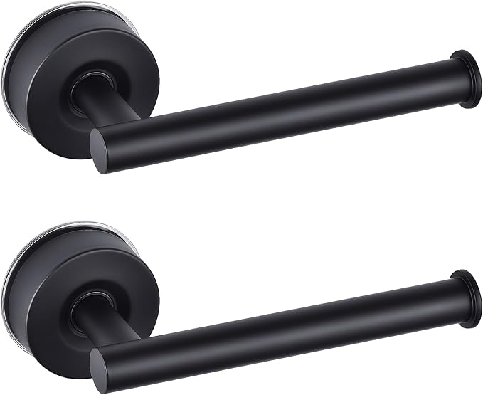 JOMOLA Toilet Paper Holder Black, 2 Pack