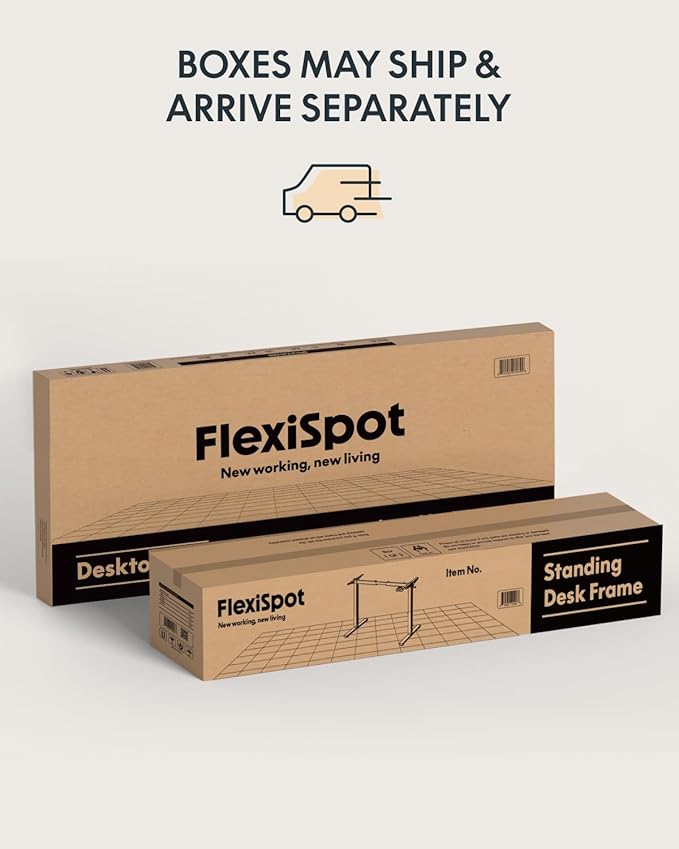 FLEXISPOT 71 x 32 Inch Large Standing Desk, Stand Up Desk with Splice Board, Rising Desks for Home Office, Office Desk with Headphone Hook (White Frame + White Top, 2 Packages)