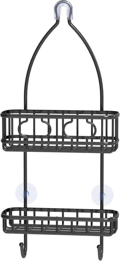 Simple Houseware Bathroom Hanging Shower Head Caddy Organizer, Black (24 x 10.2 x 4.25 inches)