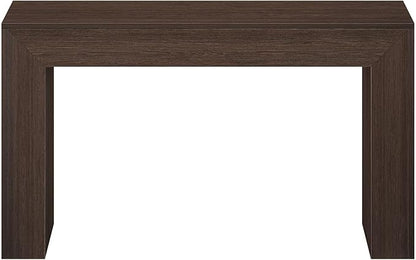 Plank+Beam Grand Console Table, 56 Inch Solid Wood Modern Sofa Table, Narrow Entryway Table for Hallway, Behind The Couch, Living Room, Foyer, Walnut Wirebrush