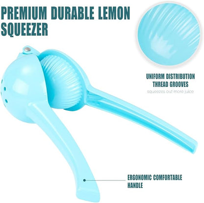Y-ME Manual Juicer Citrus Lemon Squeezer, Fruit Juicer Lime Press Metal, Professional Hand Juicer Kitchen Tool(Skyblue）