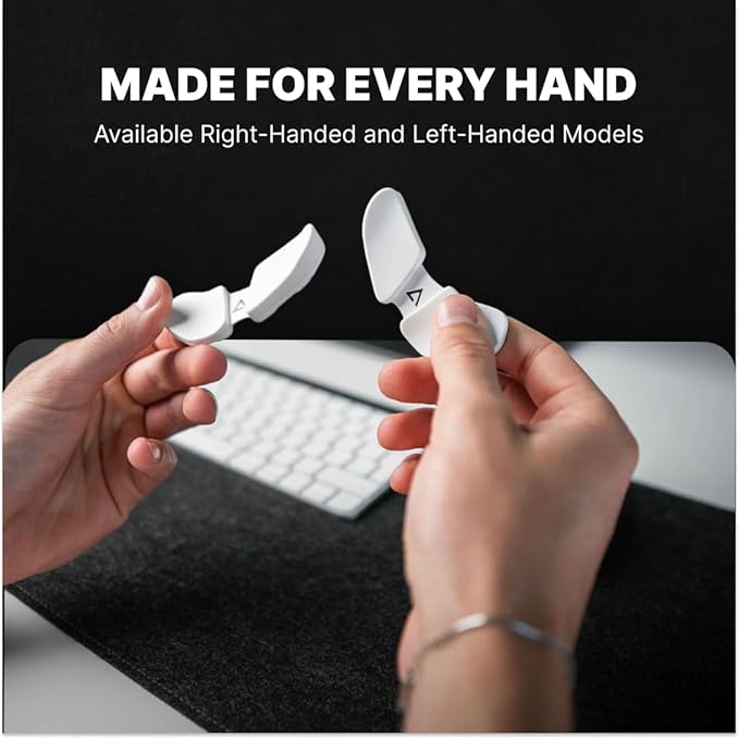 DELTAHUB Carpio 2.0 - Right-Handed Truly Ergonomic Wrist Rest for Mouse, Carpal Tunnel Support, Pain Relief, Anti-Fatigue, Easy Glide, Sleek, Office Computer, Laptop, Gaming - Small, Grey