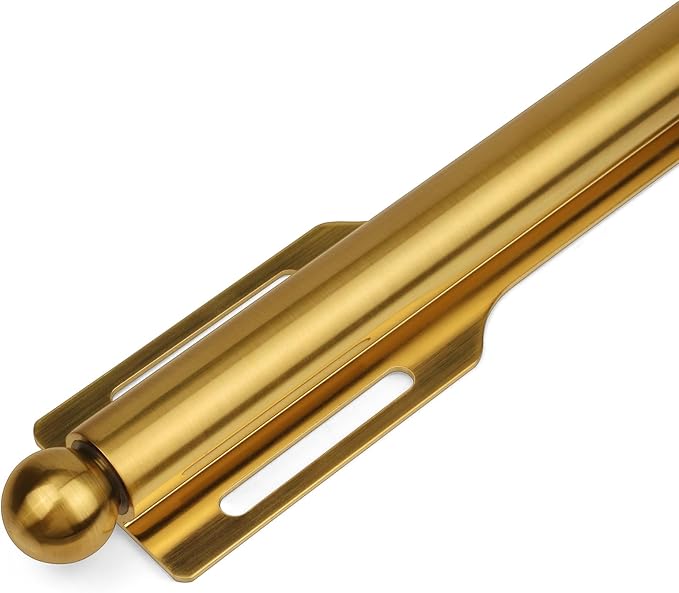 12" Valet Rod for Closet Pull Out (2 Pack, Brushed Gold)