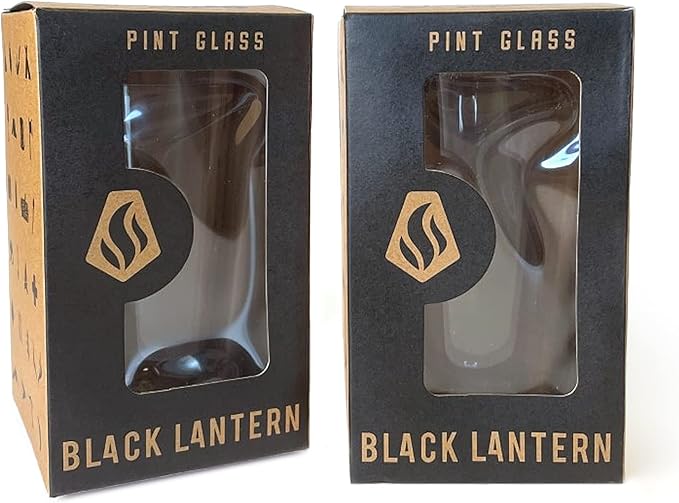 Pint Glasses with Nature Guitar - Set of 2 Beer Glasses by Black Lantern - 16oz. Drinking Glass Set