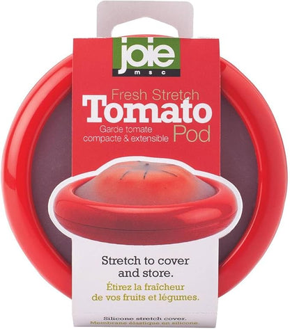 Joie Fresh Stretch Pod Tomato Storage Container, Silicone Food Saver, Keeps Leftover Produce Flavorful and Firm in Fridge, Reusable Kitchen Gadget, Dishwasher Safe, BPA-Free