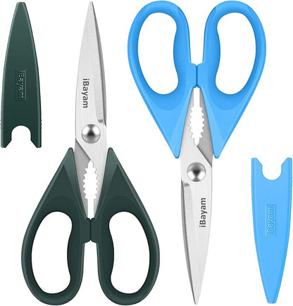 Gifts for Dad from Daughter Son, BEST DAD Tool Shears, iBayam Kitchen Scissors All Purpose Heavy Duty Meat Scissors Poultry Shears, Dishwasher Safe Stainless Steel Utility Scissor