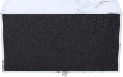 KINGFOM Rectangular PU Leather Tissue Box Cover - Facial Tissue Paper Napkin Holder for Bathroom, Home, Office, Car Automotive Decoration with Magnetic Bottom(Gray Marble)