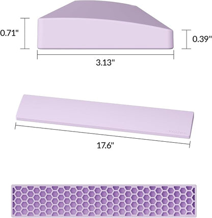 Keychron Silicone Wrist & Palm Rest, 17.6" Full Size for K10 Pro / K10 Max / Q6 / Q6 Pro / Q6 Max / Q6 HE / V6 / V6 Max / C4 HE, Washable, Non-Slip Base, Typing Support, Light Purple