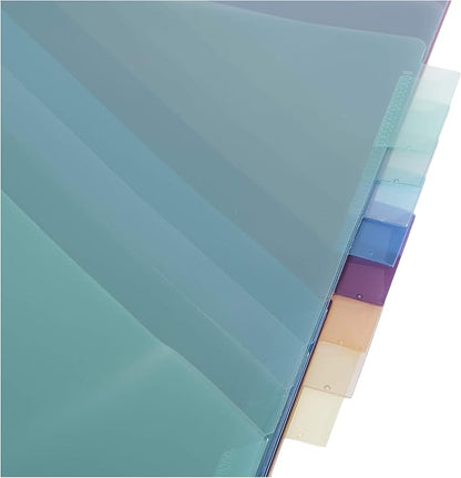 Amazon Basics Tab Dividers for 3 Ring Binder, Two Pocket, Letter Size, 36 Count, Multicolor