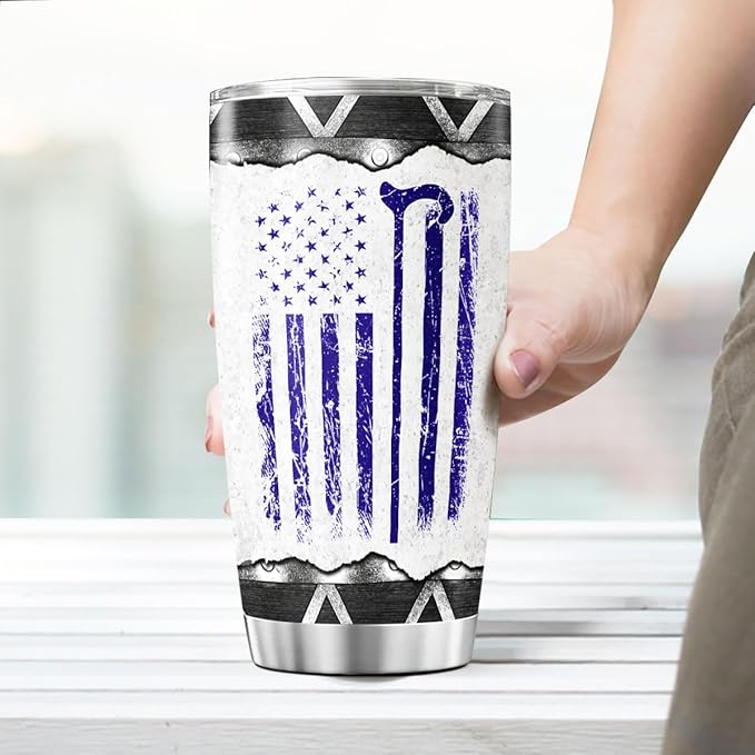 Old Lives Matter Funny 20oz Stainless Steel Tumbler, Vintage USA Patriotic Gift for Grandpa, Dad, Retired Men, Humorous Coffee Travel Mug for Birthday, Retirement, Father's Day