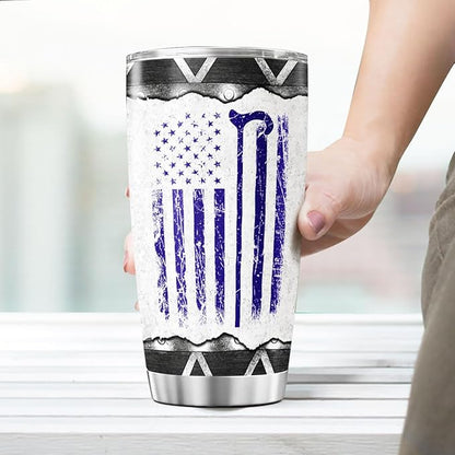 Old Lives Matter Funny 20oz Stainless Steel Tumbler, Vintage USA Patriotic Gift for Grandpa, Dad, Retired Men, Humorous Coffee Travel Mug for Birthday, Retirement, Father's Day