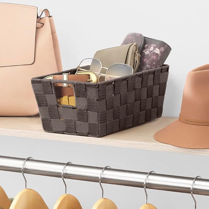 Whitmor Woven Strap Small Storage Tote - Espresso (6581-2712-ESPR)