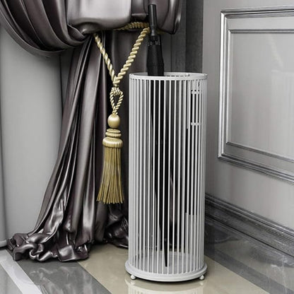 Entryway Umbrella Stand Hotel Modern Umbrella Holder Metal Paint After The Door Iron Umbrella Stand Umbrella Barrel Storage Rack Umbrella Holder Office (Color : D-White)