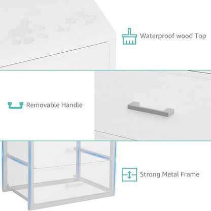 BOLUO Closet Drawers White 3 Drawer Dresser for Closet Organizers and Storage Bedroom Dorm Modern