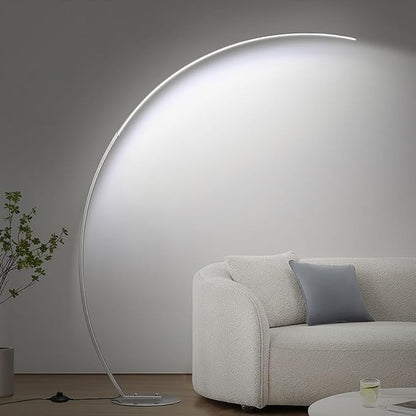 Dimmable LED Floor Lamp with 3 Color Temperatures, Ultra Bright 2000LM Brushed Nickel Arc Floor Lamps for Living Room, Modern Tall Lamp with Remote Control Reading Floor Lamp for Bedroom Office
