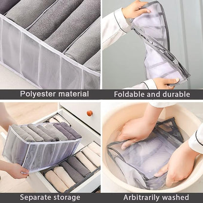 Clothing storage set, suitable for storing socks (Pink-11S-2PCS)