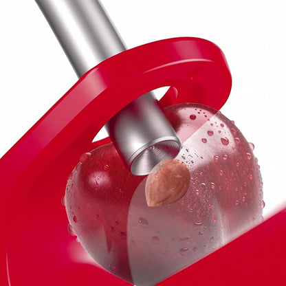 Cherry Pitter - UCMORX Stainless Steel Cherries Pitter Tool Cherries Corer Cherry Remover for Making Cherry Jam with Lock Design(Red&Blue)