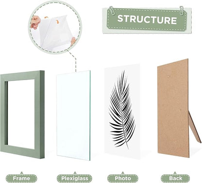 Funtopia Picture Frames, 10 Pack Picture Frames Collage Wall Decor, Gallery Wall Frame Set for Wall or Tabletop Display, Multi-size with 8x10, 5x7, 4x6 Family Photo Frames
