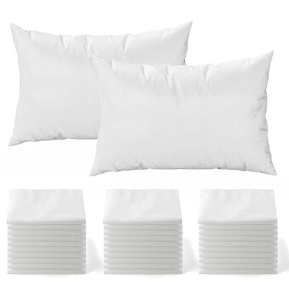 JMU 400PCS Disposable Pillow Case, 21" x 30", 1 Ply Tissue 1 Ply Poly Film, Single Use Pillowcases Medical, White