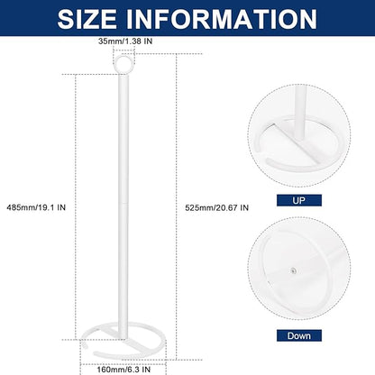 NearMoon Bath Toilet Paper Holder Stand, Freestanding Tissue Paper Storage with Reserve, Space Toilet 4 Rolls Holder for Bathroom/Kitchen Countertop-All Metal (1 Pack, White)