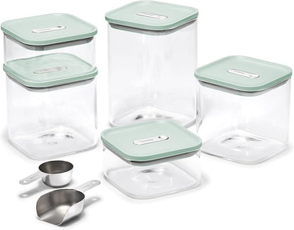 Caraway 13-Piece Glass Airtight Food Storage Containers with Lids – Non-Toxic, BPA-Free Kitchen Storage Containers – Stackable, Space-Saving Airtight Containers for Dry Goods and More - Mist