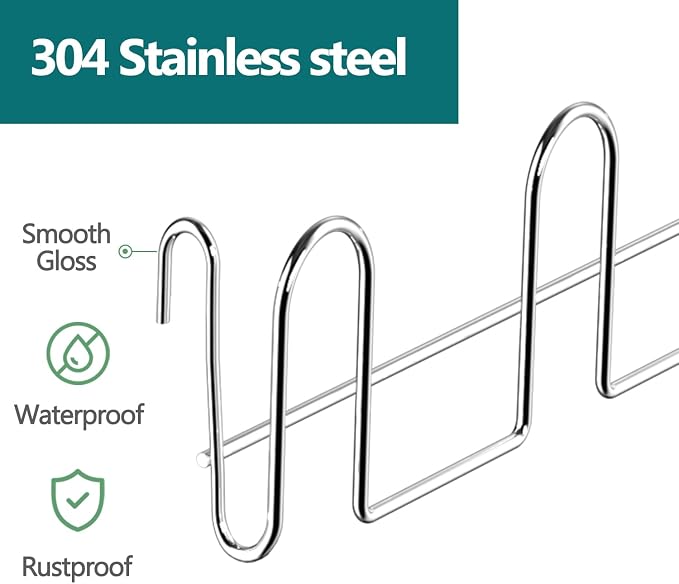 12 Inch Stainless Steel Cup Drying Rack with 4 Hooks, Kitchen Mug Holder Organizer for Glasses, Baby Bottles, Travel Mugs, Dishwasher Safe Kitchen Drainage Basket