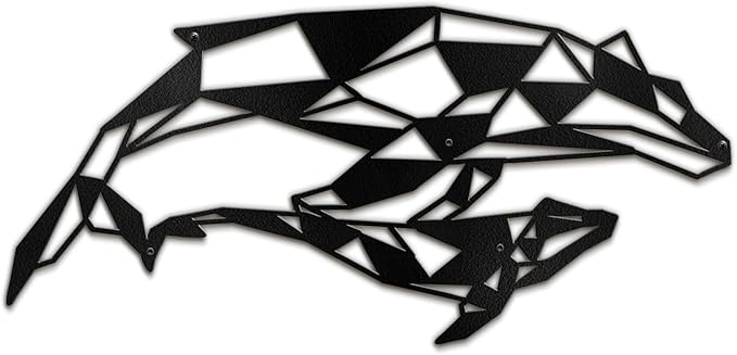 SIGNLEADER Metal Wall Art Decor Galloping Cheetah Modern Abstract Wall Sculpture Hangings Home Decoration for Living Room, Bedroom, Bathroom, Kitchen, Outdoor - 24" Black
